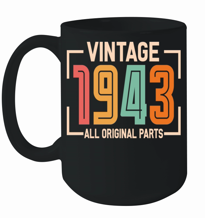 Vintage 1943 All Original Parts Ceramic Mug