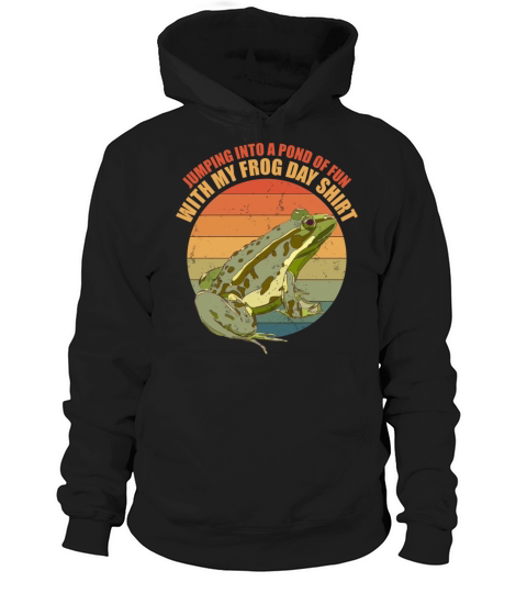 Retro Toad Pond Of Fun Vintage Frog Day Hoodie Unisex