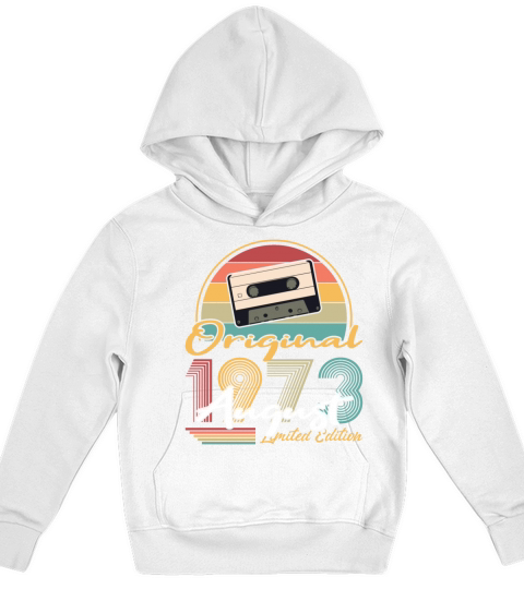 50th birthday august 1973 original 1973 Kids Hoodie