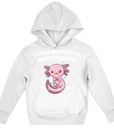 Always Caffeinated Mostly Sarcastic Funny Coffee L Kids Hoodie