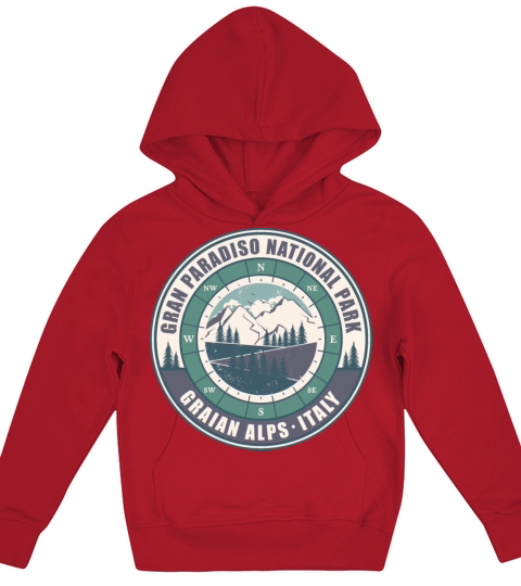Gran Paradiso National Park Italy Vintage Hiking Kids Hoodie