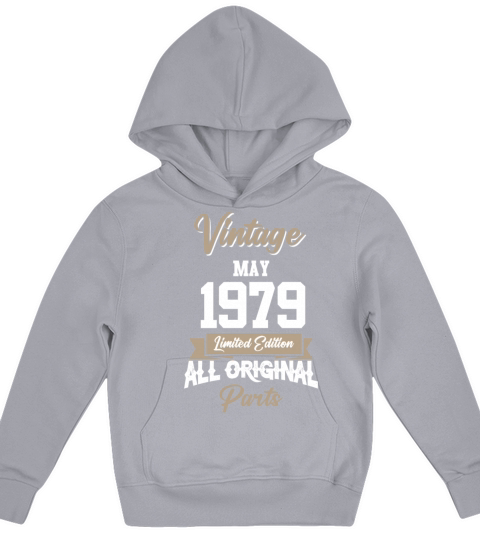 May 1979 Vintage Birthday Present Kids Hoodie