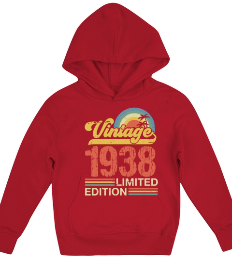 Retro Vintage 1938 Limited Edition Kids Hoodie