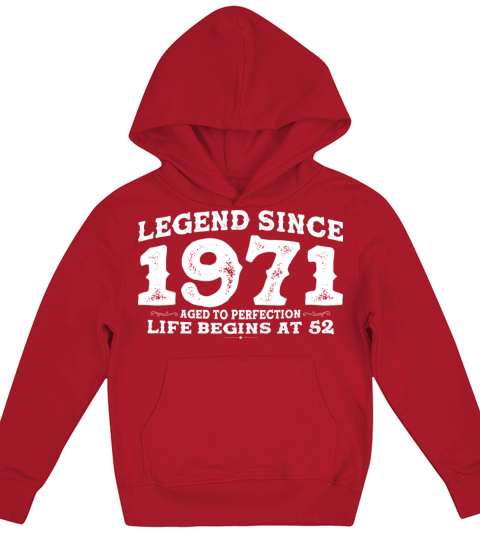 Vintage 1971 Shirt for Men Women 52 Year Old 52nd Kids Hoodie
