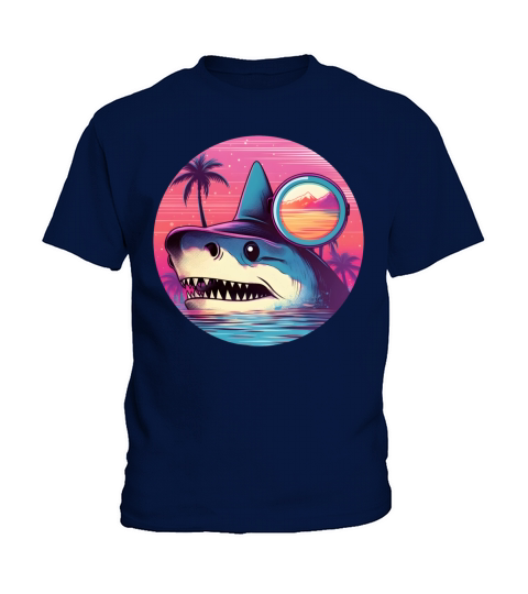 Retro Vintage Shark Lovers Style Kids T-Shirt