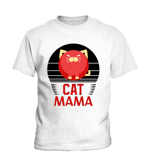Womens Vintage Cat Mom Shirt 80s Style Cat Lady Kids T-Shirt
