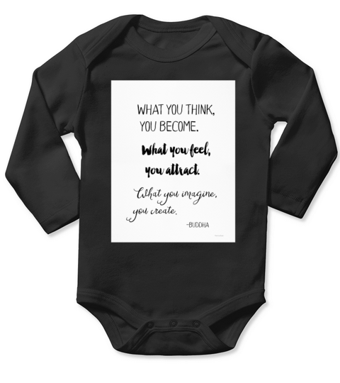 Gautama Buddha quote black Long Sleeve Baby One-Piece