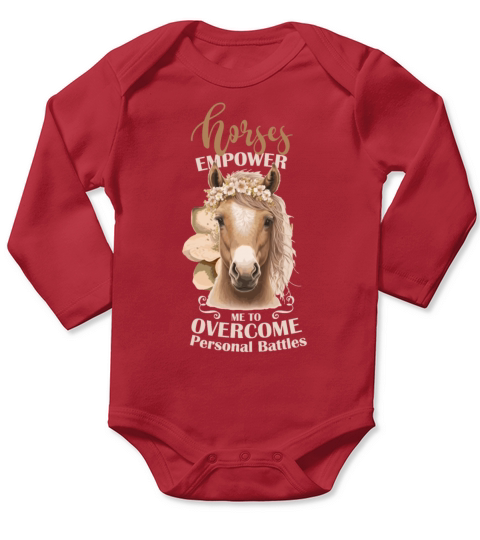 Mental Health Awareness Quote Flower Crown Horse L Long Sleeve Baby One-Piece