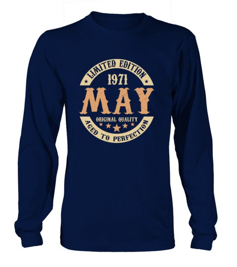 May 1971 Vintage Birthday Present Long sleeved Unisex