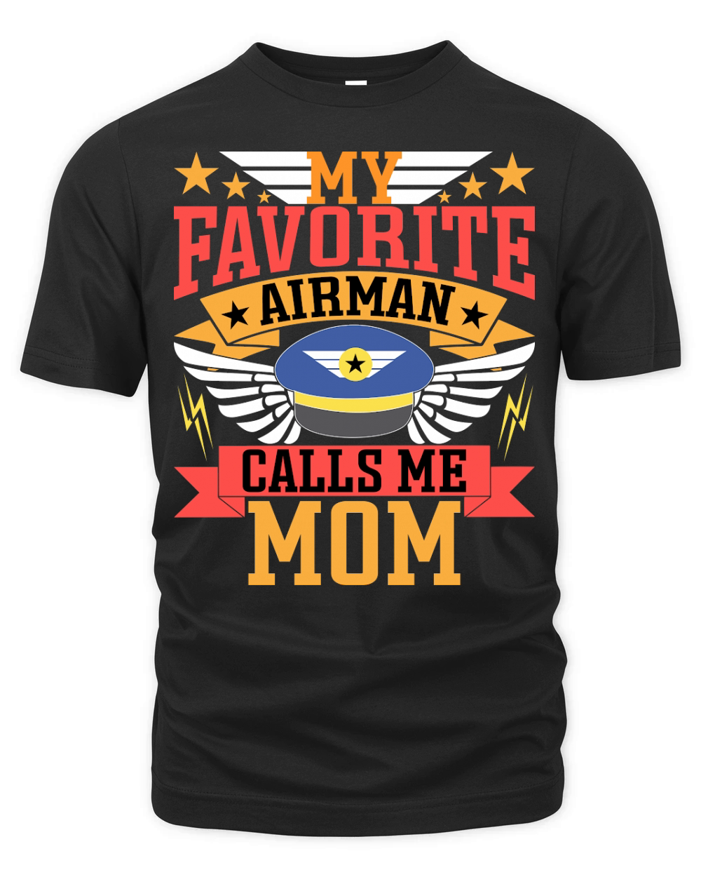 My Favorite Airman Calls Me Mom Organic Unisex T-shirt