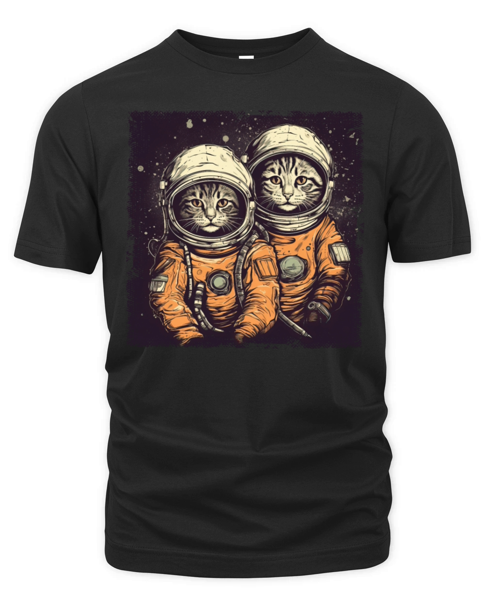 Two Astronaut Cats Organic Unisex T-shirt