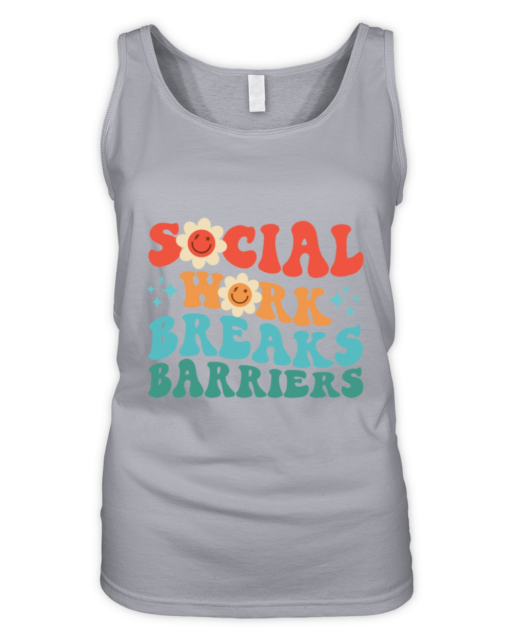 Social Work Breaks Barriers Organic Women's Tank Top