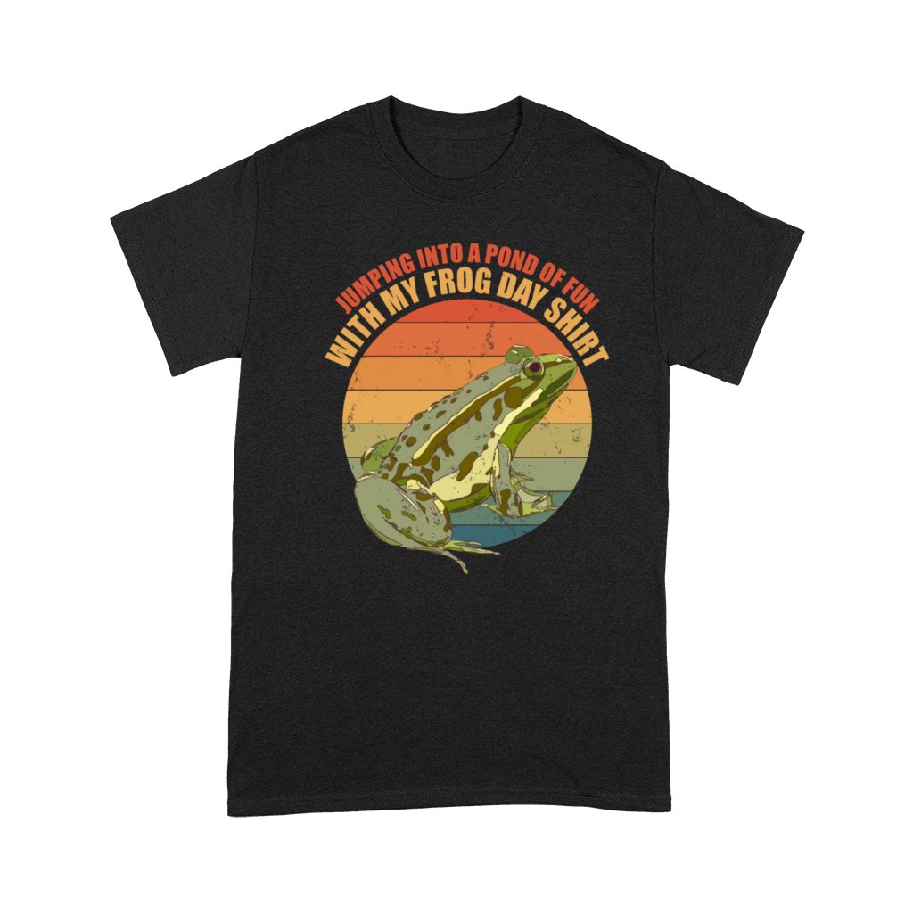 Retro Toad Pond Of Fun Vintage Frog Day Premium T-shirt
