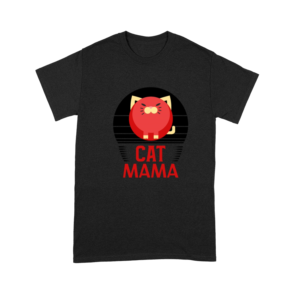 Womens Vintage Cat Mom Shirt 80s Style Cat Lady Premium T-shirt