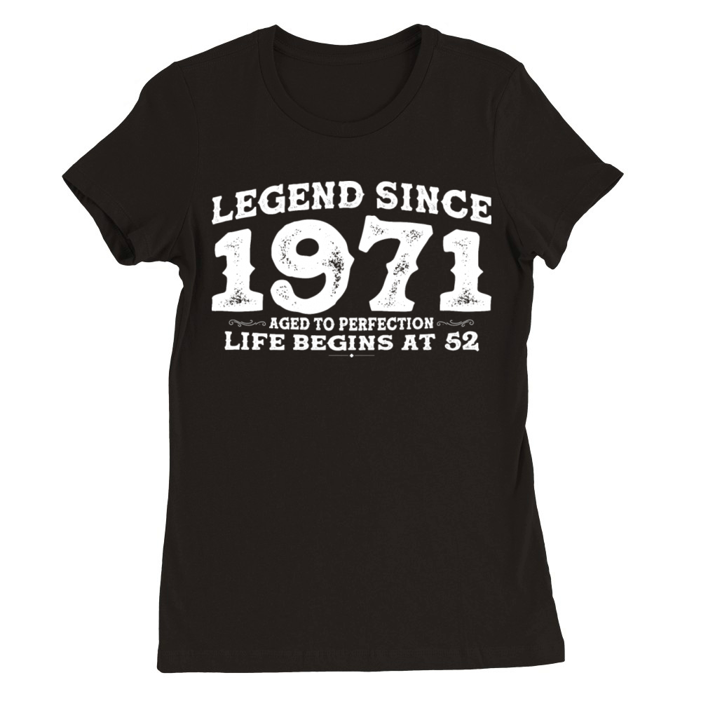 Vintage 1971 Shirt for Men Women 52 Year Old 52nd Premium Womens Crewneck T-shirt