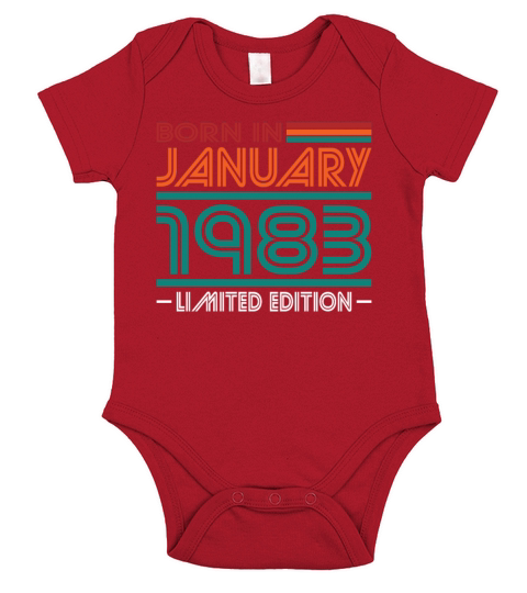 40th birthday january 1983 born in 1983 Short Sleeve Baby One-Piece