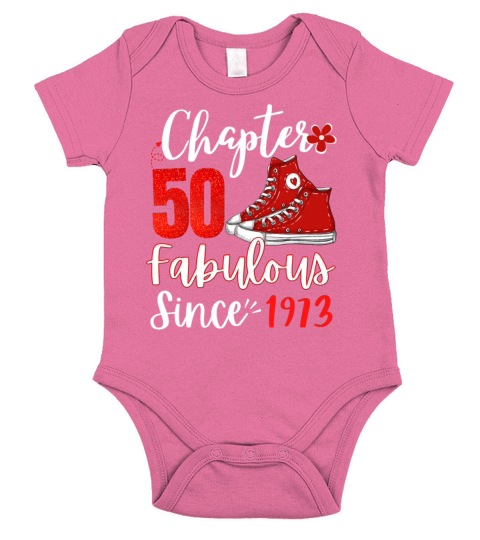 Chapter 50 Fabulous Since 1973 Woman Birthday Born Short Sleeve Baby One-Piece