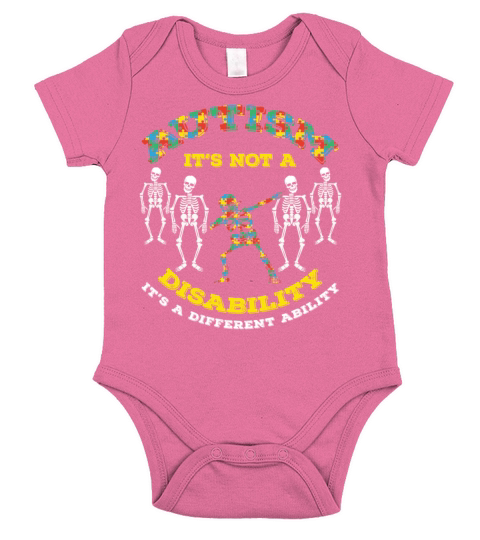 Different Ability Puzzle Colorful Autism Awareness Short Sleeve Baby One-Piece
