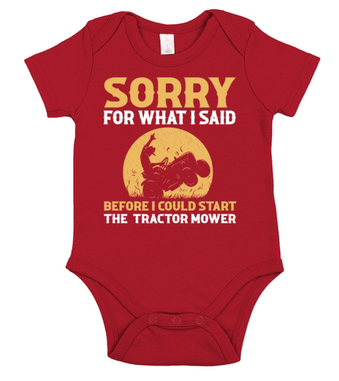 Funny Lawn Mower Quote Short Sleeve Baby One-Piece