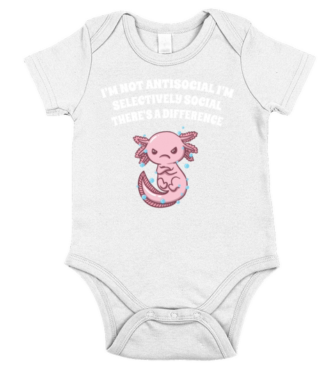 Im Not Antisocial Im Selectively Social Funny Sarc Short Sleeve Baby One-Piece
