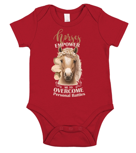 Mental Health Awareness Quote Flower Crown Horse L Short Sleeve Baby One-Piece