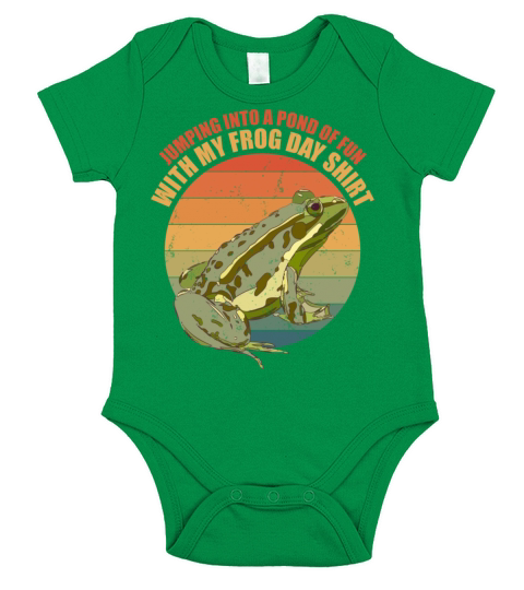Retro Toad Pond Of Fun Vintage Frog Day Short Sleeve Baby One-Piece