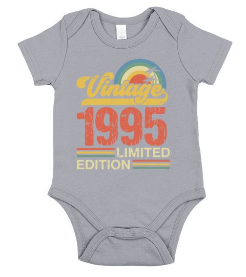 Retro Vintage 1995 Limited Edition Short Sleeve Baby One-Piece