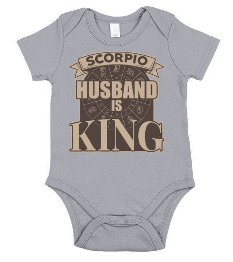 Scorpio Husband is King Short Sleeve Baby One-Piece