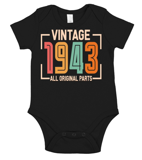 Vintage 1943 All Original Parts Short Sleeve Baby One-Piece