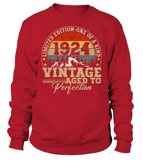 1924 Birthday vintage vintage sloth gift Sweatshirt Unisex