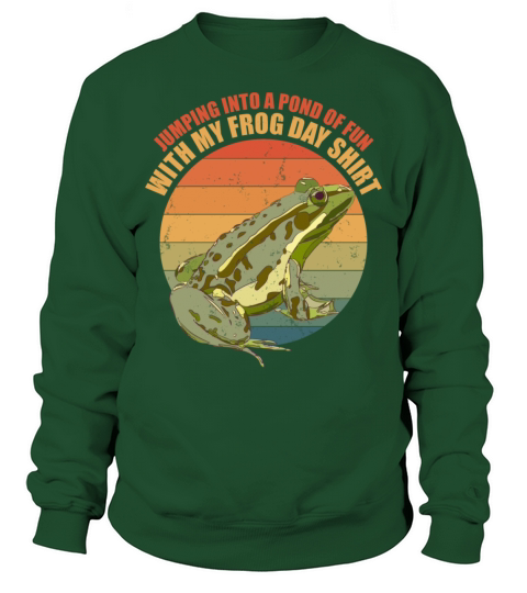 Retro Toad Pond Of Fun Vintage Frog Day Sweatshirt Unisex