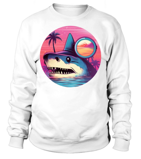 Retro Vintage Shark Lovers Style Sweatshirt Unisex