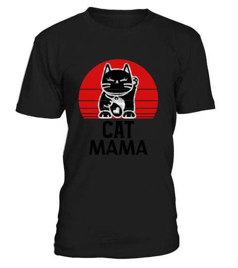 Distressed Cat Mama Vintage Eighties Style Tee T-Shirt Unisex
