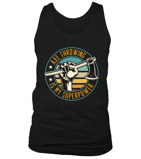 Axe Throwing Is My Superpower Double Ax Woodworker Tank Top Unisex
