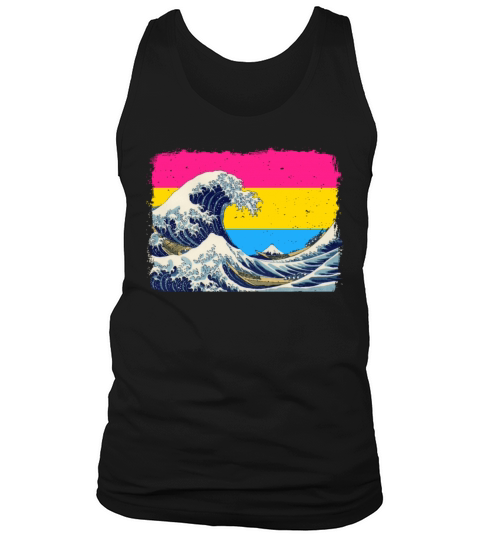 Pansexual Pride Pan Flag Great Wave off Kanagawa Tank Top Unisex