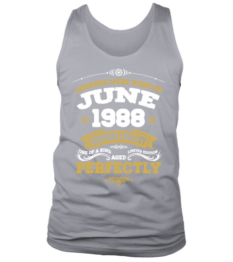 Vintage Aged To Perfection June 1988 Tank Top Unisex