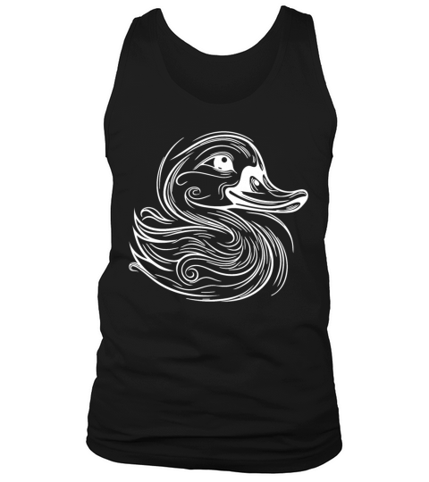 Vintage Tattoo Lines Duck With Big Beak Tank Top Unisex