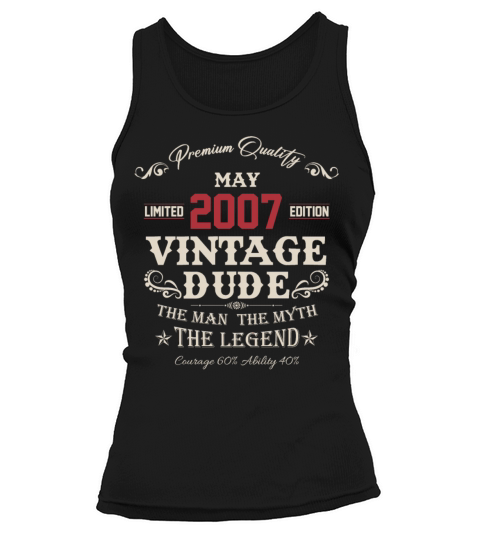 May 2007 Vintage Birthday Present Tank top Woman