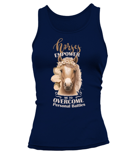 Mental Health Awareness Quote Flower Crown Horse L Tank top Woman