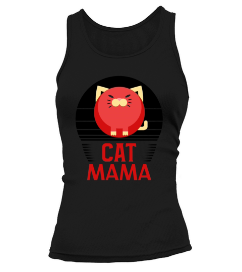 Womens Vintage Cat Mom Shirt 80s Style Cat Lady Tank top Woman