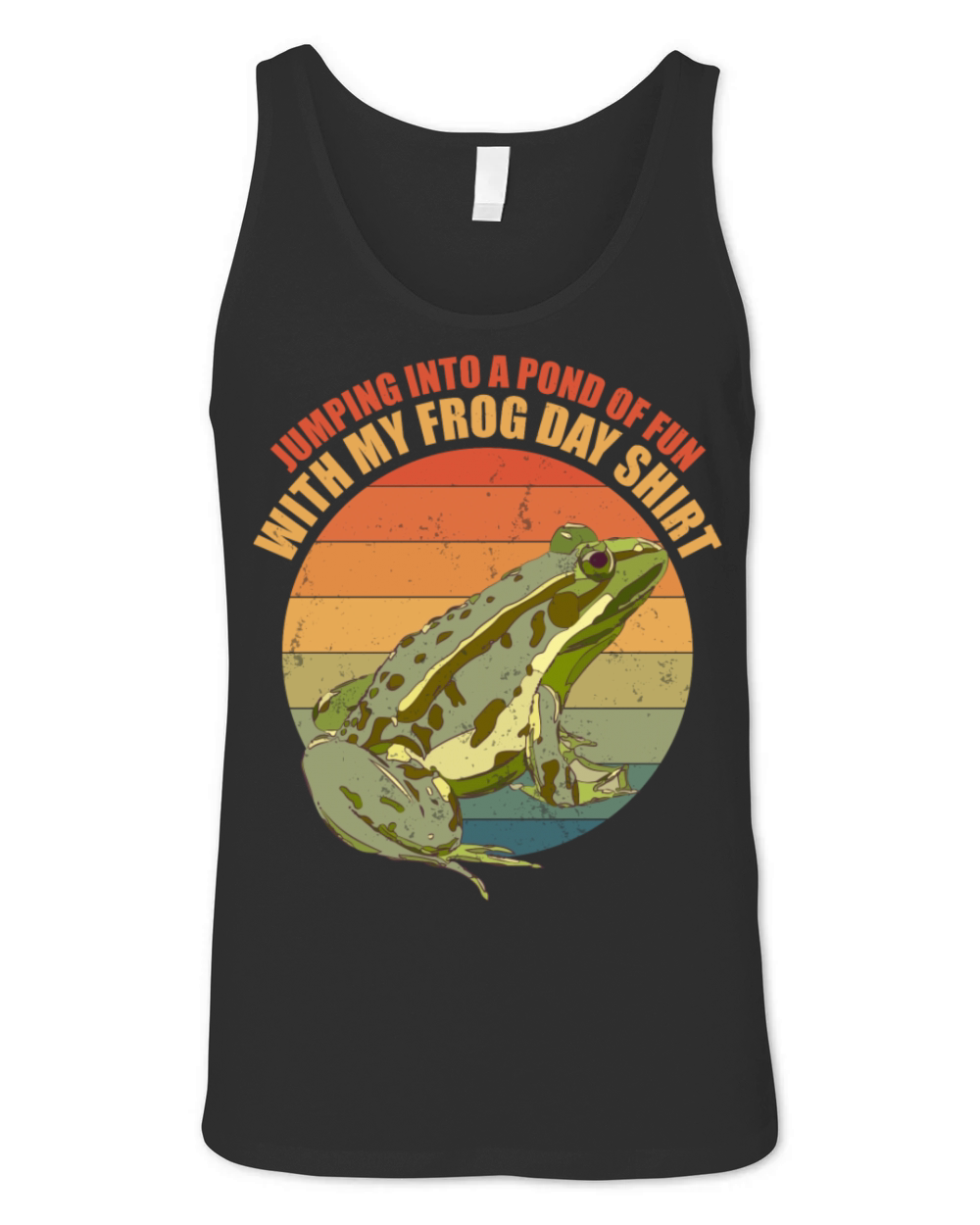 Retro Toad Pond Of Fun Vintage Frog Day Unisex Jersey Tank