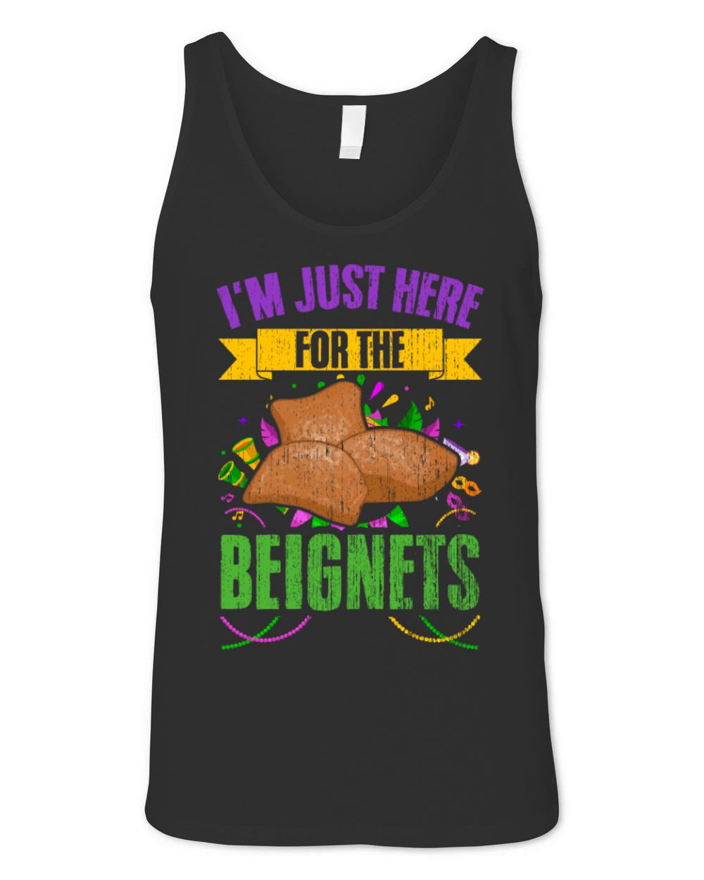 Vintage Im Just Here For The Beignets For A Unisex Jersey Tank