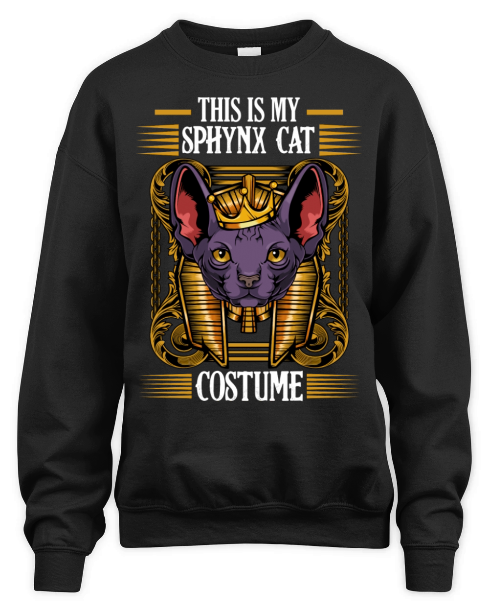 Sphynx Cat This Is My Sphynx Cat Costume Funny Cat Unisex Premium Crewneck Sweatshirt