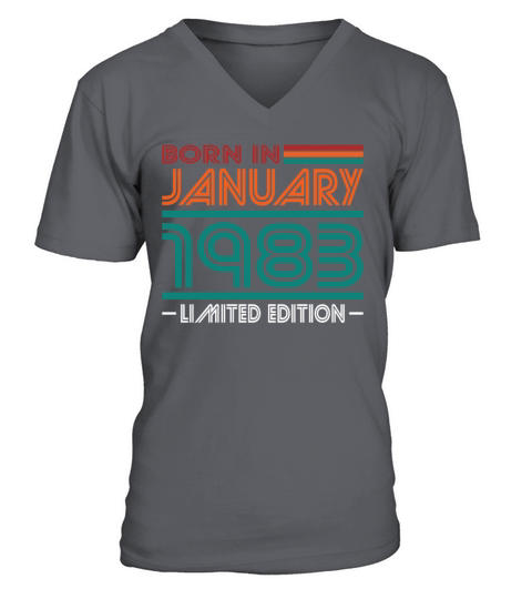 40th birthday january 1983 born in 1983 V-Neck T-shirt