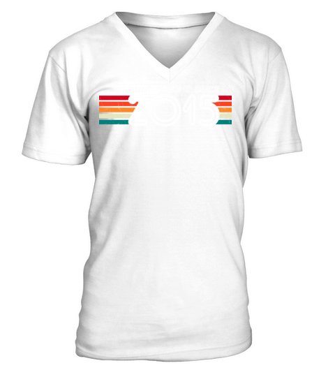 Awesome Since 2015 8th Birthday Gifts 8 Years Old V-Neck T-shirt