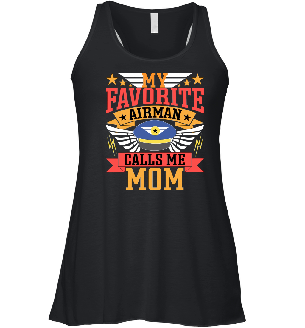 My Favorite Airman Calls Me Mom Women's Flowy Tank Top