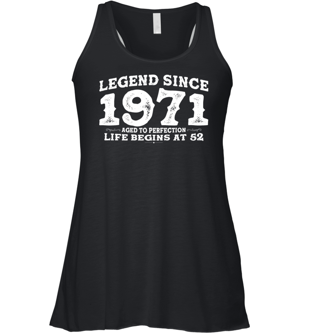 Vintage 1971 Shirt for Men Women 52 Year Old 52nd Women's Flowy Tank Top