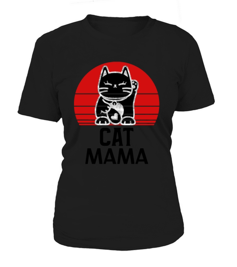 Distressed Cat Mama Vintage Eighties Style Tee Women's T-Shirt