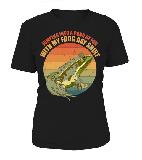 Retro Toad Pond Of Fun Vintage Frog Day Women's T-Shirt