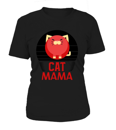 Womens Vintage Cat Mom Shirt 80s Style Cat Lady Women's T-Shirt